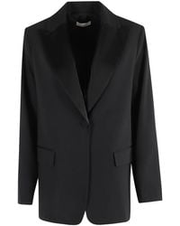 Antonelli - Jassen ,Zwart ,Satijn Zwarte Quadrifoglio Blazer Met Satijnen Revers - Lyst