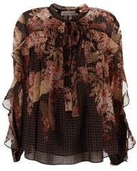 Zimmermann - Overhemden ,Veelkleurig ,Bloes Met Bloemenprint - Lyst