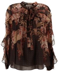 Zimmermann - Bluse Mit Blumenmuster - Lyst