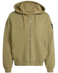 adidas - Fitness ,Groen ,Katoen Eqt Fleece Full-Zip Hoodie - Lyst