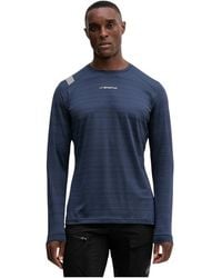 La Sportiva - Fitness ,Blauw ,Polyester Tour Long Sleeve - Lyst