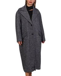 BOSS - Jassen ,Grijs ,Leer Single-Breasted Coat - Lyst