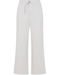 Ami Paris - Straight Elasticated Cotton Pants-Uomo - Lyst