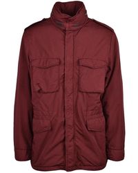Aspesi - Jassen ,Rood ,Polyester Giaccone - Lyst