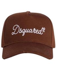 DSquared² - Accessoires ,Bruin ,Katoen Logo Baseball Cap - Lyst