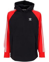 adidas - Pull-On Windjack Met Capuchon, Zwart/Beter Scharlaken - Lyst