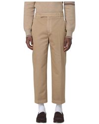 Thom Browne - Stijlvolle Cropped Katoenen Twill Broek - Lyst