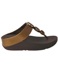 Fitflop - Bronzene sandale kreise perlen - Lyst