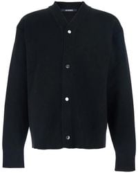 Jacquemus - Truien & Vesten ,Zwart ,Wol Doppio Cardigan - Lyst