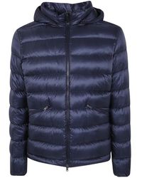 Herno - Jassen ,Blauw ,Licht Sportjack Met Afneembare Capuchon - Lyst