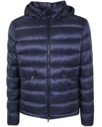 Herno - Jassen ,Blauw ,Licht Sportjack Met Afneembare Capuchon - Lyst