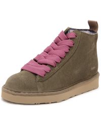 Pànchic - Schoenen ,Groen ,Suède P001 Enkelboot - Lyst