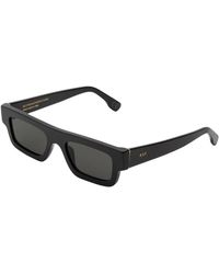 Retrosuperfuture - Rechteckige schwarze sonnenbrille mit zeiss-gläsern - Lyst