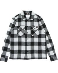 Dickies - Overhemden ,Zwart ,Katoen Zwarte Flanellen Overhemd Lange Mouwen Vrouwen - Lyst