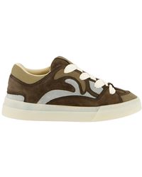 flâneur - Schoenen ,Veelkleurig ,Nylon Koffie Sneaker Met Suède En Nylon - Lyst