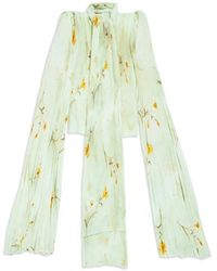 Balenciaga - Falda midi plisada con estampado floral - Lyst