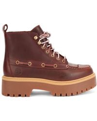 Timberland - Flache Schnürstraßenstiefel - Lyst