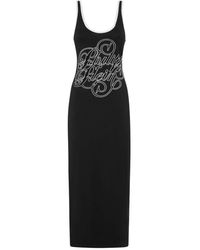 Philipp Plein - Elegantes Schwarzes Kleid Mit Spitzen-Details - Lyst