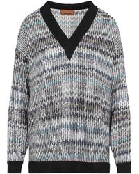 Missoni - Multicolor Viscose-Blend V-Neck Sweater - Lyst