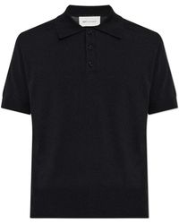 Ami Paris - Tops ,Zwart ,Knit Short Sleeves Polo - Lyst