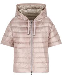 Herno - Jassen ,Roze ,Short-Sleeve Quilted Jacket - Lyst