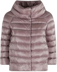 Herno - Jassen ,Paars ,Katoen Sofia Down Jacket - Lyst