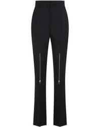 McQueen - Broeken ,Zwart ,Wol Zwarte Wollen Broek - Lyst