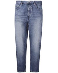 A.P.C. - Weite bein blaue jeans mit 5 taschen - Lyst