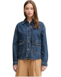 Benetton - Jassen ,Blauw ,Denim Denim Trucker Jacket - Lyst