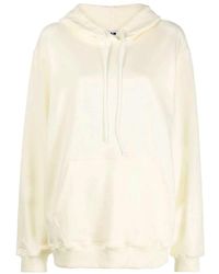 MSGM - Hoodies & Sweatvesten ,Wit ,Katoen Katoenen Hoodie - Lyst