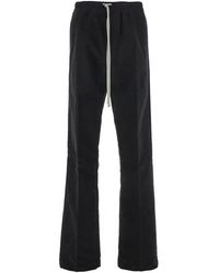 Rick Owens - Zwarte Broek Met Elastische Taille - Lyst