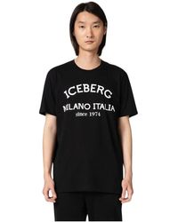Iceberg - 5d milano t-shirt schwarz - Lyst