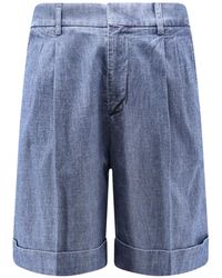 Valentino - Korte Broeken ,Blauw ,Katoen Denim Katoenen Shorts - Lyst
