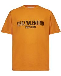 Valentino - T-Shirts Und Polos Mit Chez Print - Lyst
