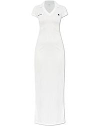 Courreges - Kleedjes ,Wit ,Leer Polo Jurk - Lyst
