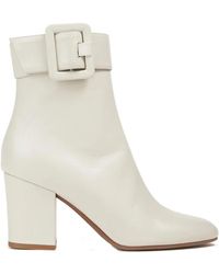 Sergio Rossi - Buckled Leather Ankle Boots - Lyst