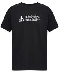Nike - Fitness ,Zwart ,Katoen Acg Dri-Fit Trail Running T-Shirt - Lyst