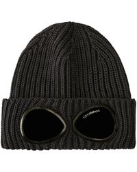 C.P. Company - Graue Strickmütze Mit Goggle-Linsen - Lyst