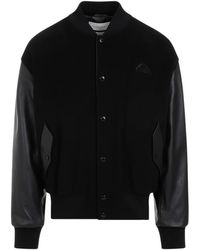 McQueen - Schwarze leder bomberjacke aw23 - Lyst