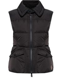 Moncler - Jassen ,Zwart ,Leer Performance & Style Vest - Lyst
