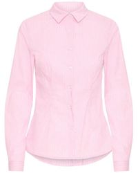 Ichi - Overhemden ,Roze ,Leer Blouses & Shirts - Lyst
