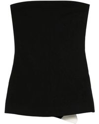 Entire studios - Tops ,Zwart ,Strapless Panelled Top - Lyst