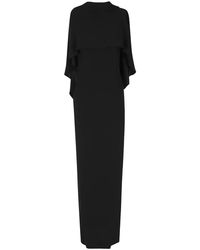 Alberta Ferretti - Kleedjes ,Zwart ,Satijn Enver Satin Jurk - Lyst