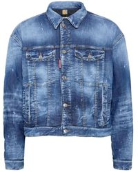 DSquared² - Jassen ,Blauw ,Stijlvolle Jassen Voor Mannen En Vrouwen - Lyst