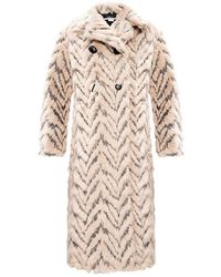 Stella McCartney Faux Fur Coat - Naturel