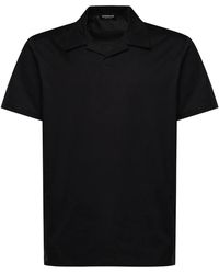 Dondup - Tops ,Zwart ,Katoen Regular-Fit Jersey Polo - Lyst