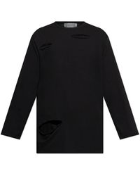 Yohji Yamamoto - Asymmetrisches Langarm-T-Shirt - Lyst