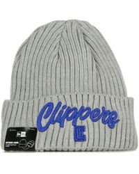 KTZ - Accessoires ,Grijs ,Nba Draft Gebreide Muts Clippers Viering - Lyst
