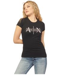 Armani Exchange - Camiseta slim fit de algodón orgánico con estampado maxi - Lyst