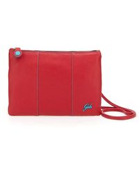 Gabs - Rote Lederclutch Mit Verstellbarem Riemen - Lyst